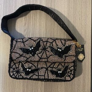 Viral TikTok Halloween Black Bat Beaded Bag - Made in India